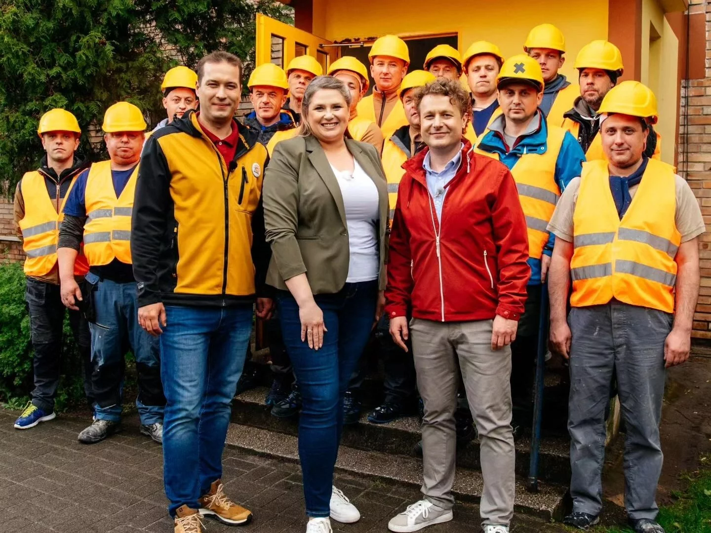 Elżbieta Romanowska na planie programu „Nasz Nowy Dom”