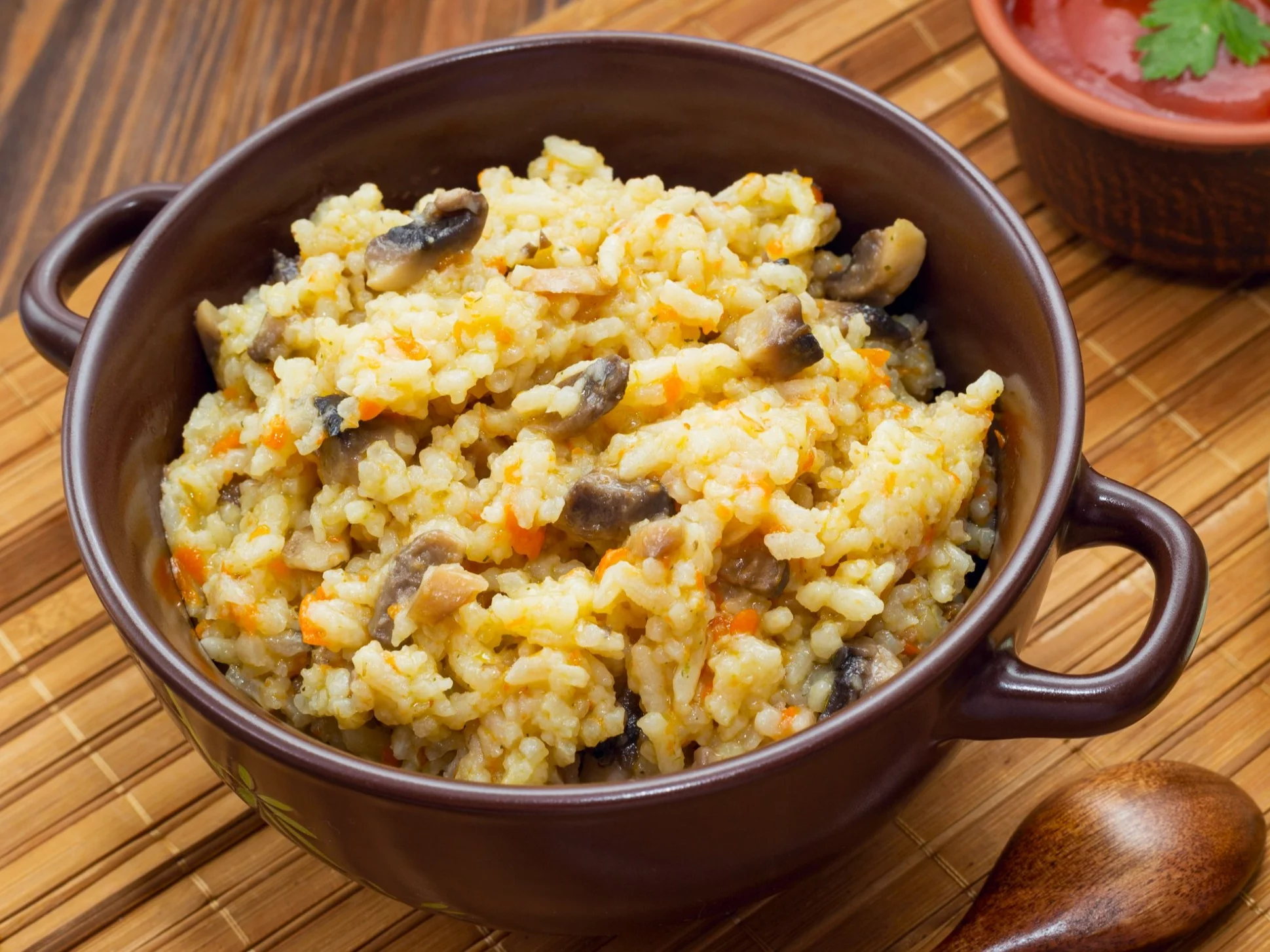 Risotto z pieczarkami i marchewką