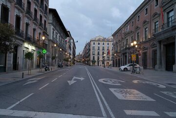 Puste ulice w Madrycie