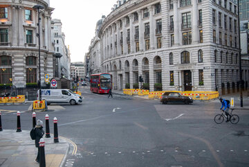 Pustki na ulicach Londynu