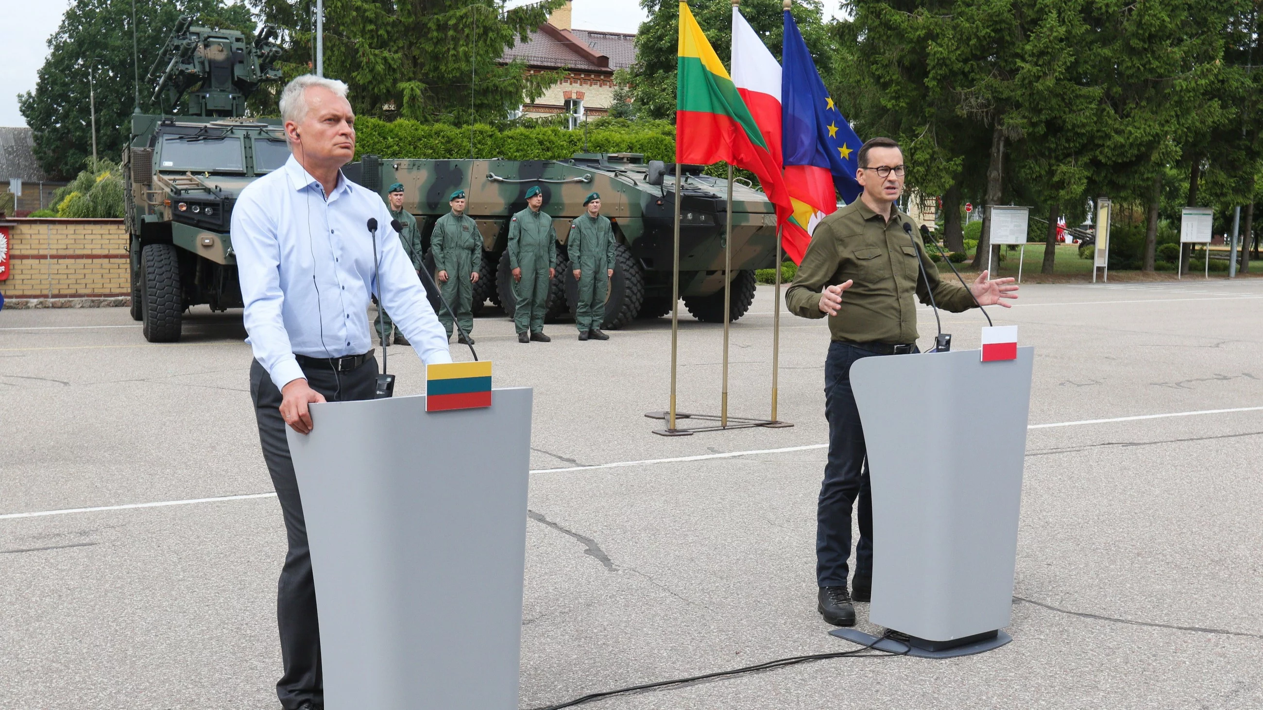 Konferencja prezydenta Litwy i Mateusza Morawieckiego