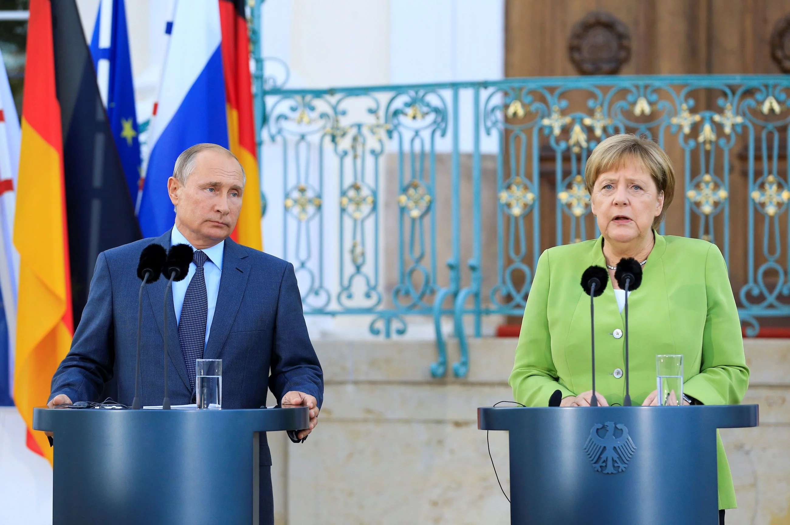 Władimir Putin i Angela Merkel