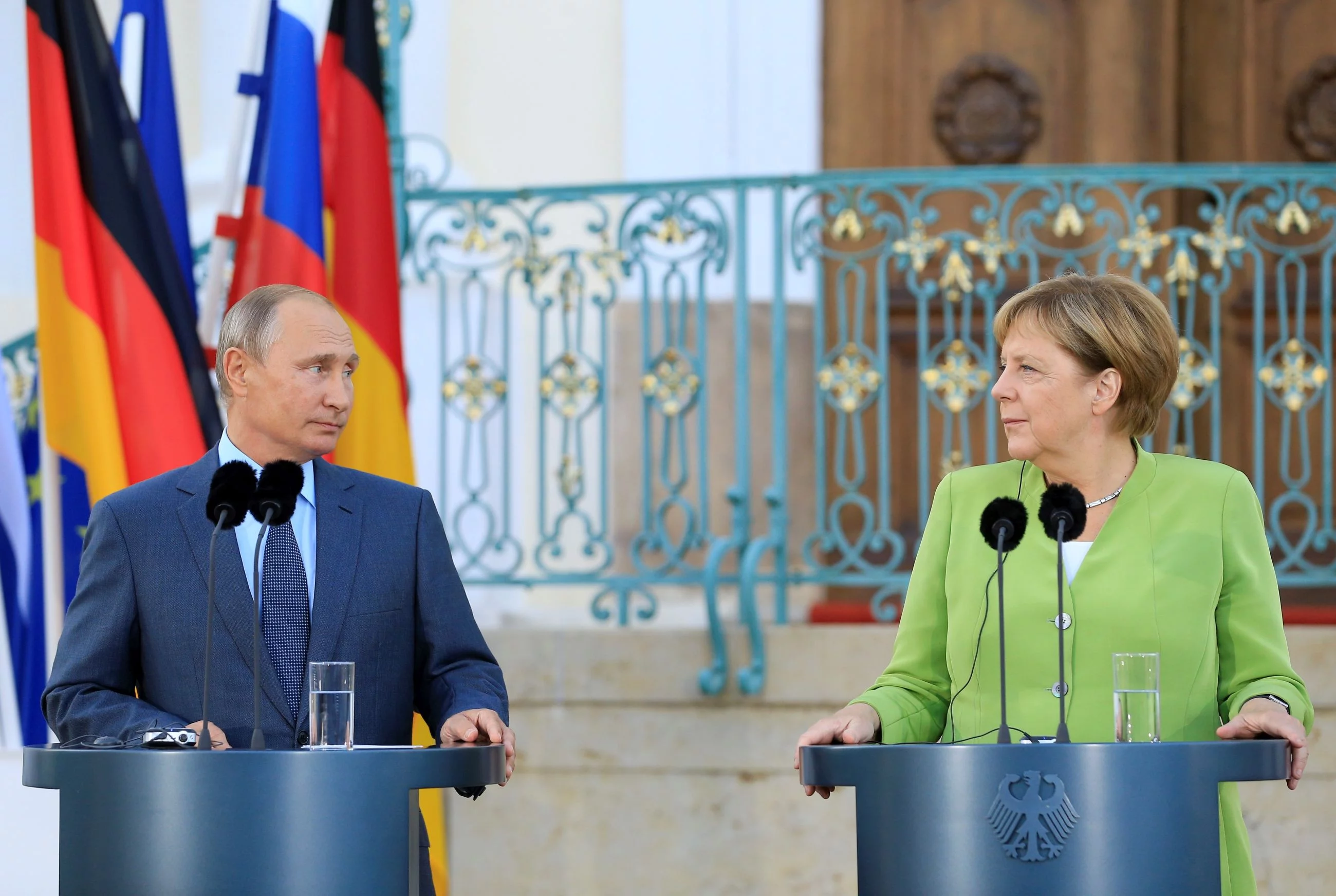 Władimir Putin i Angela Merkel