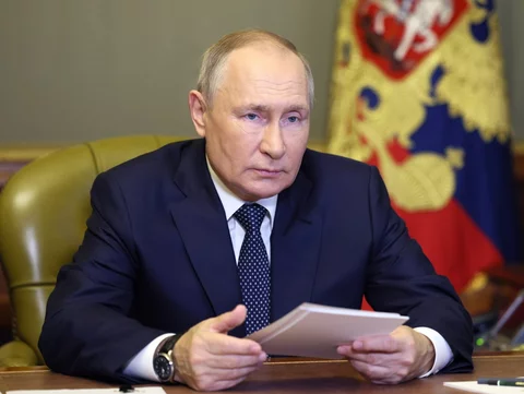 Władimir Putin podczas spotkania z Radą Bezpieczeństwa