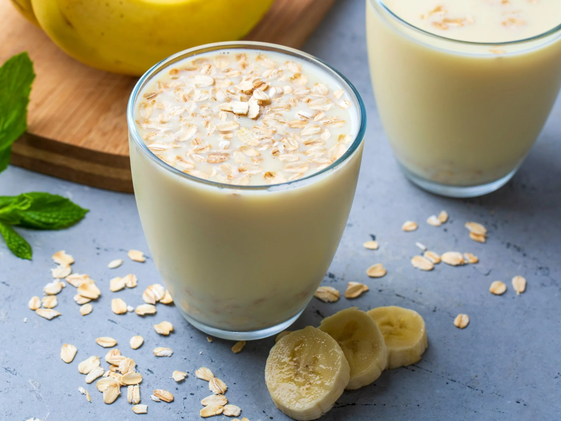 Koktajl owsiano-bananowy