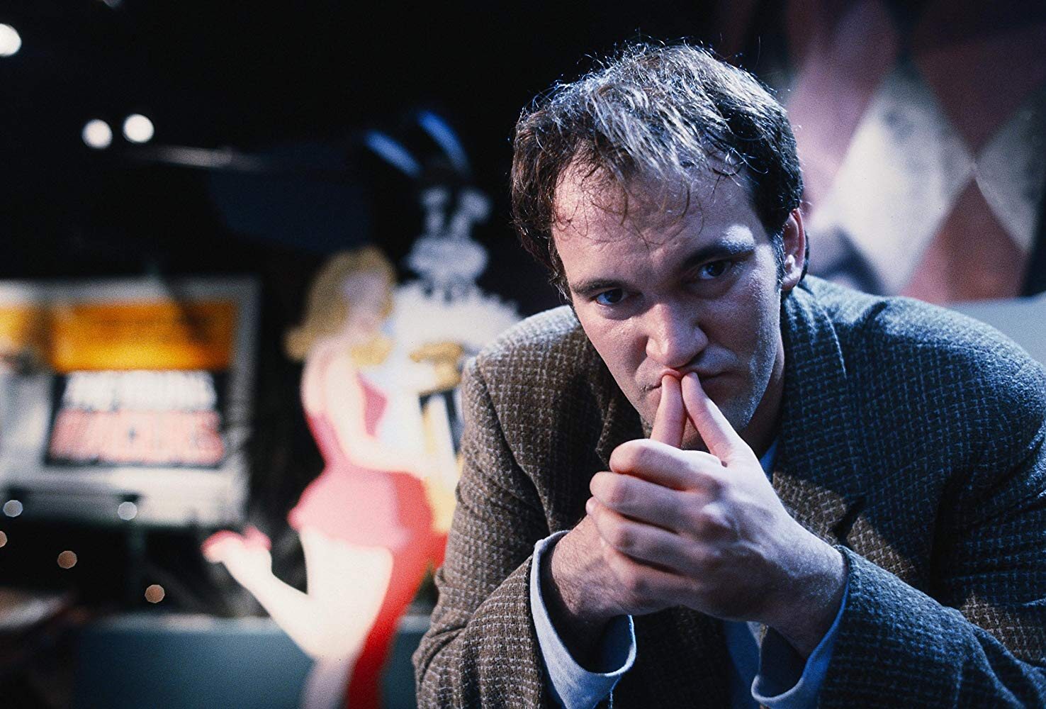 Quentin Tarantino na planie filmu „Pulp Fiction”