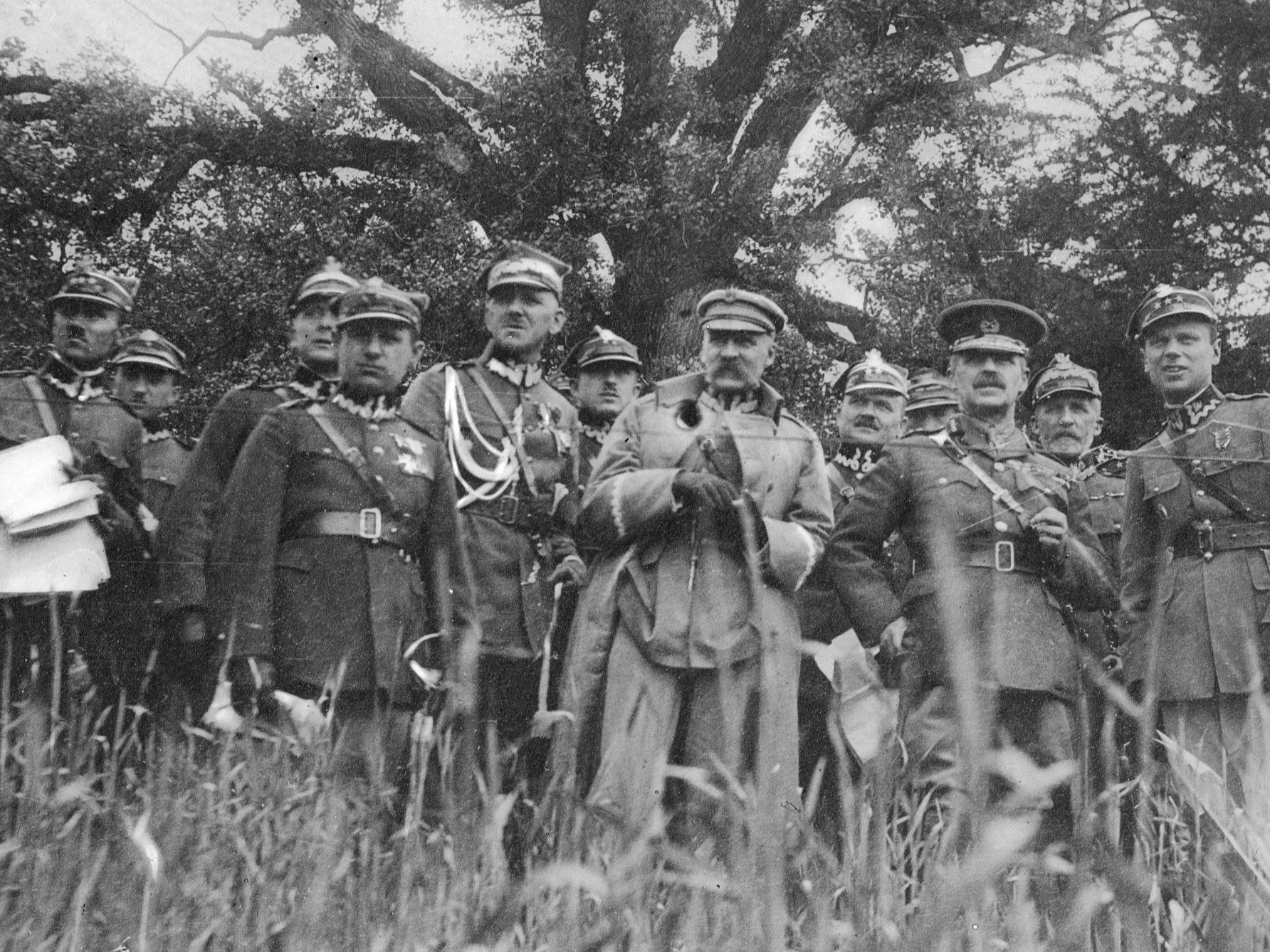 Józef Piłsudski podczas manewrów wojskowych