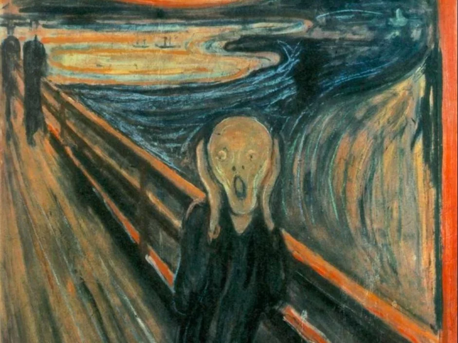 Edvard Munch - „Krzyk”, fragment obrazu