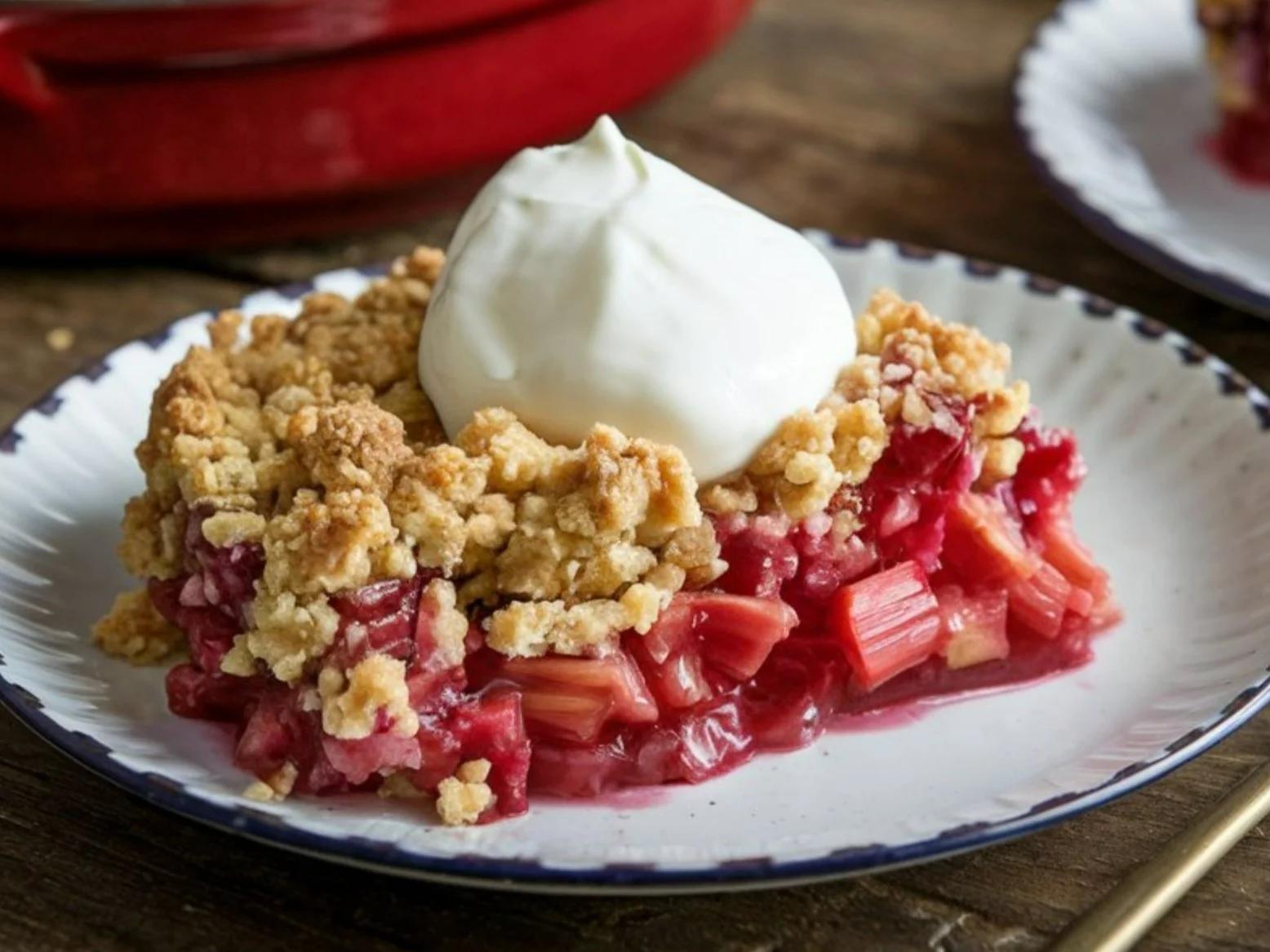 Crumble z rabarbarem