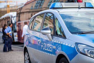 Radiowóz niemieckiej policji, zdj. ilustracyjne