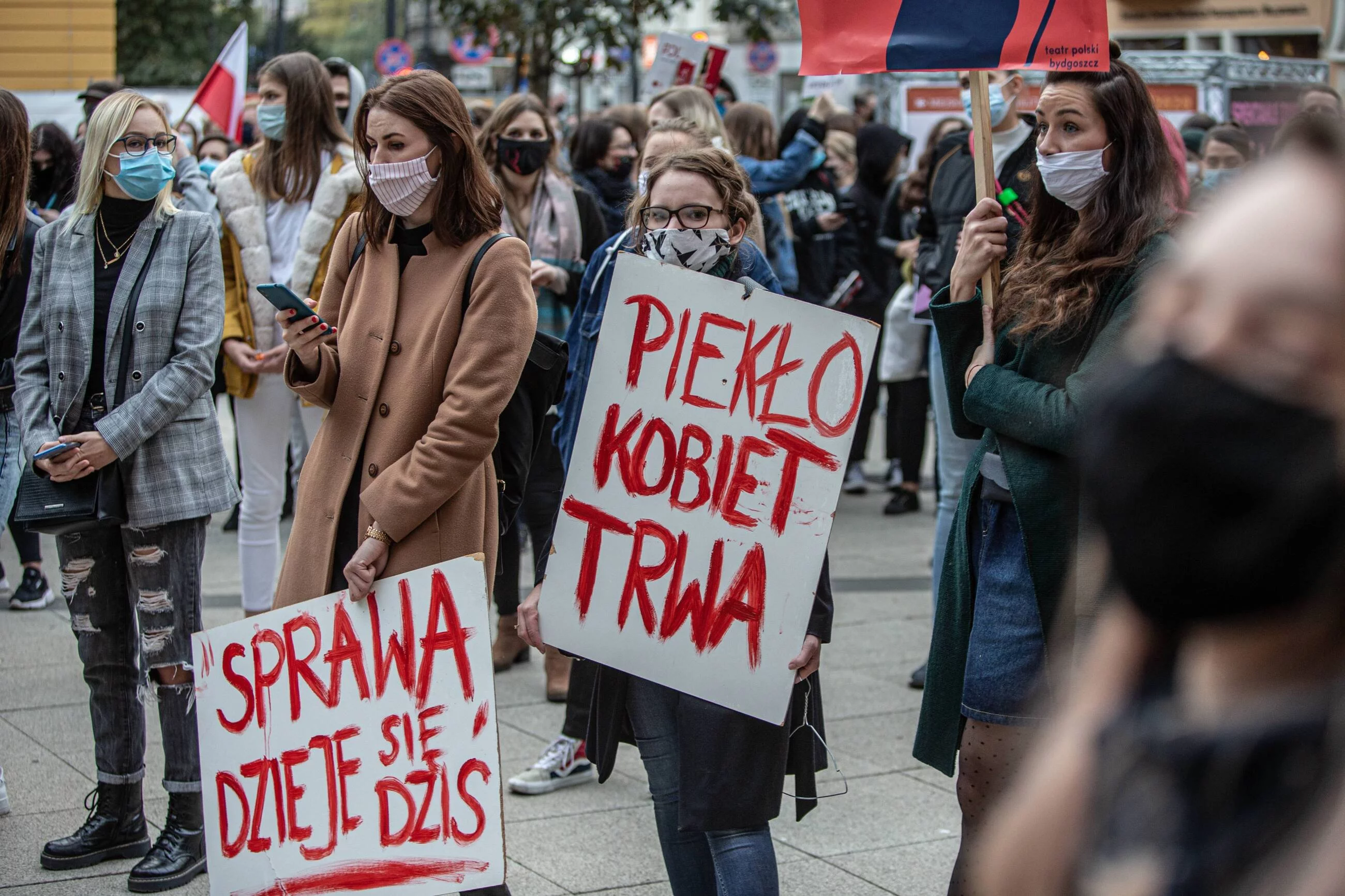 Manifestacja Strajku Kobiet w Bydgoszczy