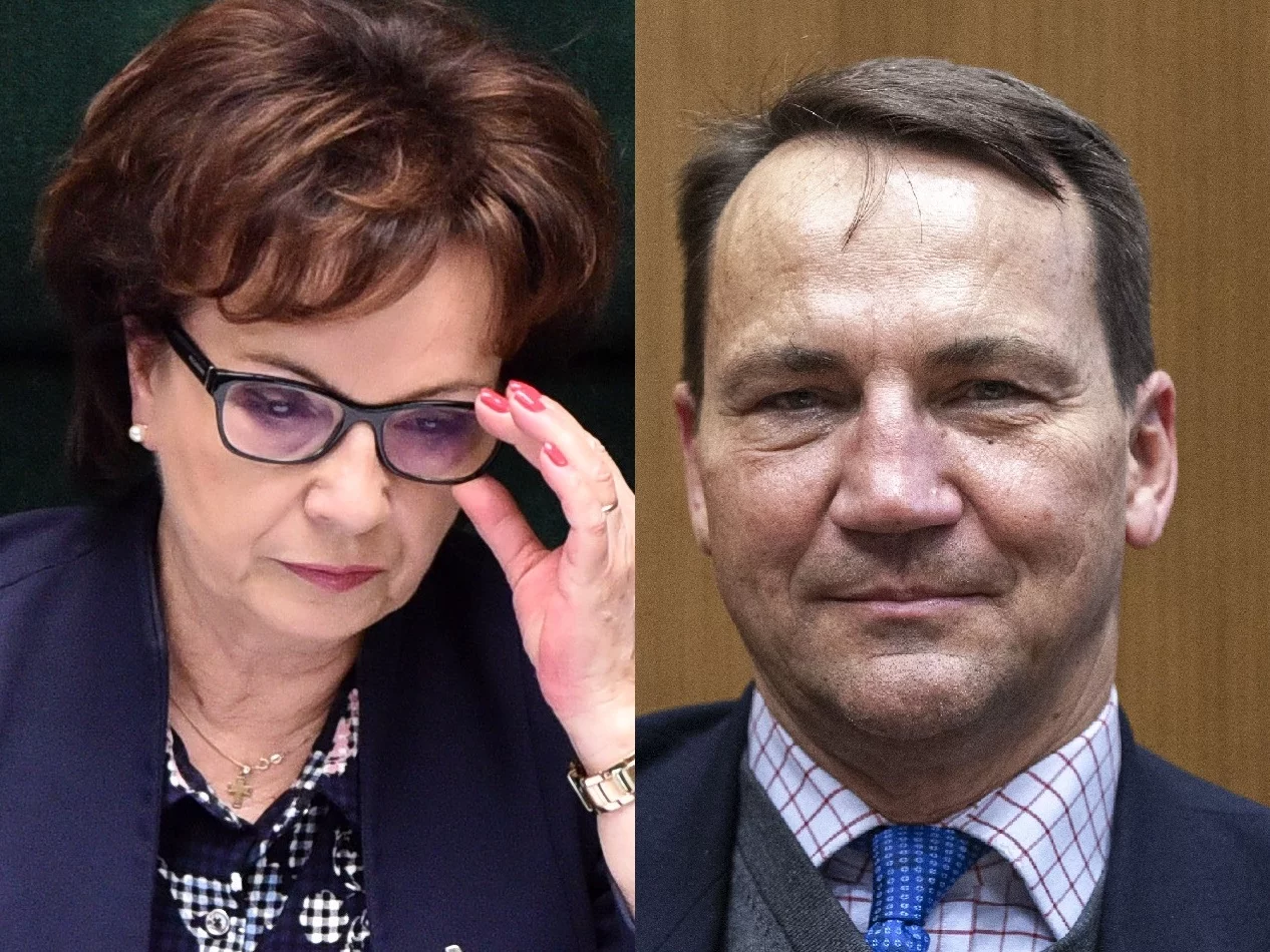 Elżbieta Witek i Radosław Sikorski