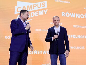 Rafał Trzaskowski i Donald Tusk w Sosnowcu