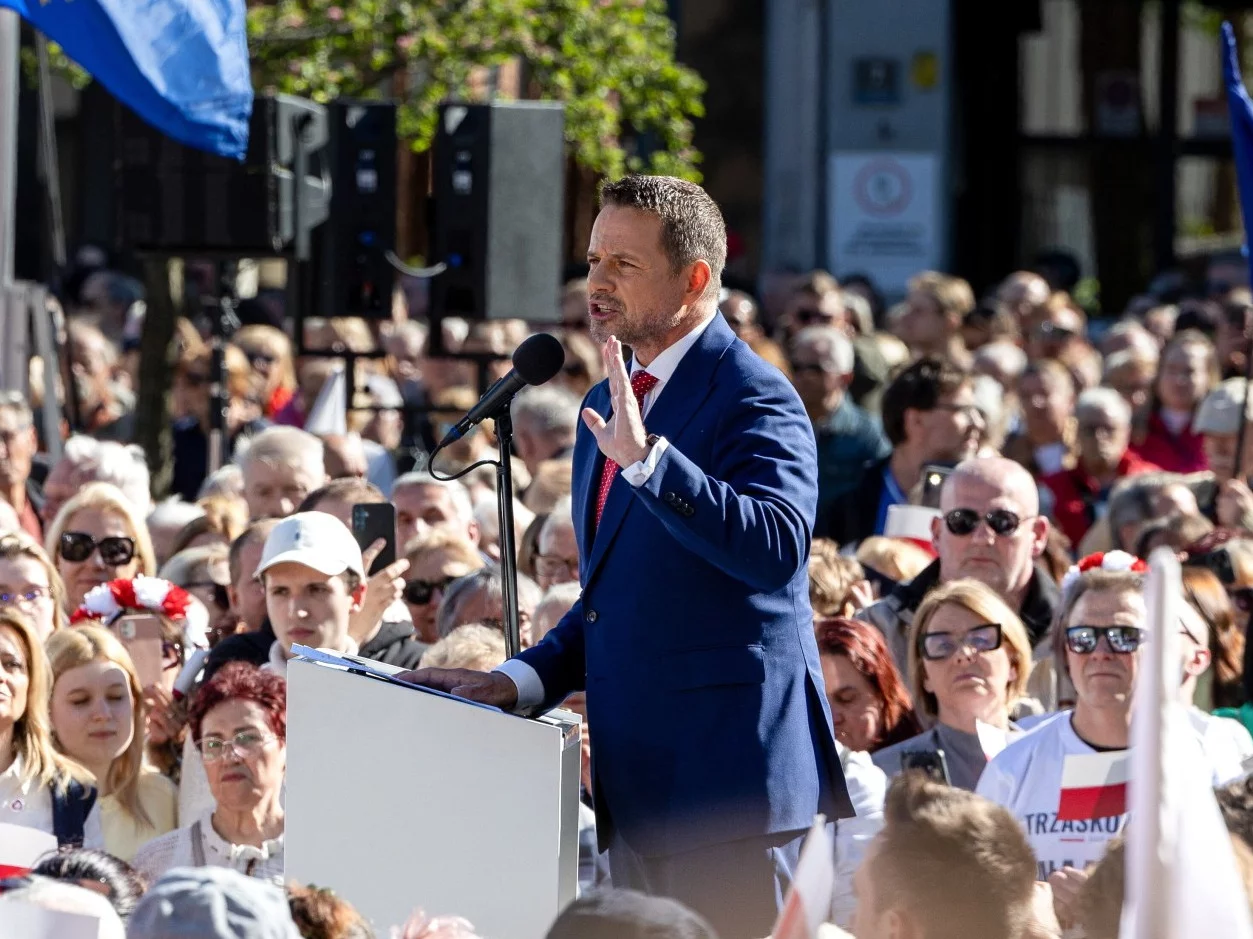 Rafał Trzaskowski na spotkaniu z wyborcami