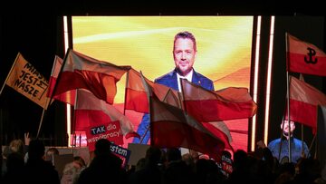 Rafał Trzaskowski podczas debaty przedwyborczej kandydatów na prezydenta Warszawy