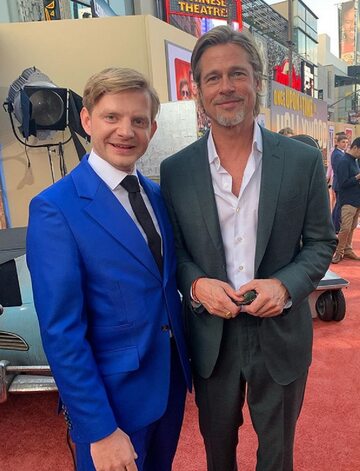 Rafał Zawierucha i Brad Pitt