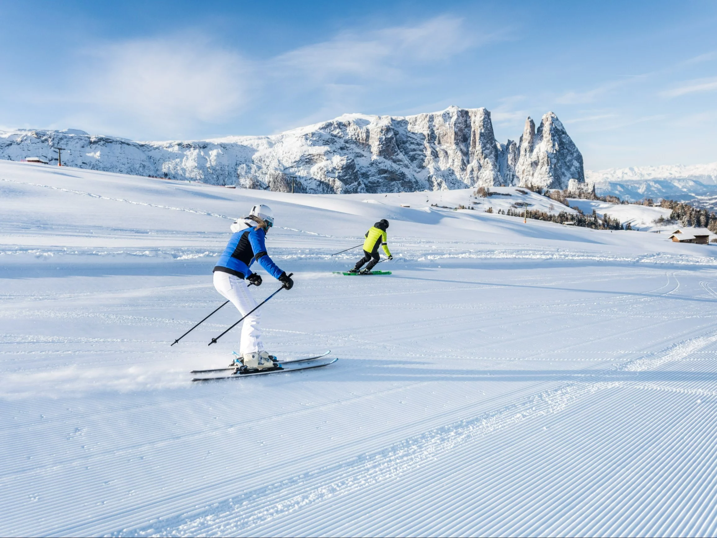 Narciarze w Południowym Tyrolu