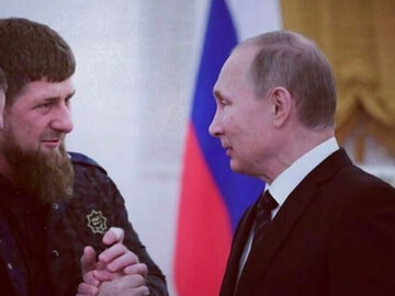 Ramzan Kadyrow i Władimir Putin
