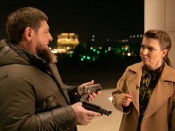 Ramzar Kadyrow na antenie rosyjskiej, państwowej telewizji
