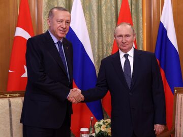Recep Erdoğan i Władimir Putin podczas spotkania w Soczi 5 sierpnia.