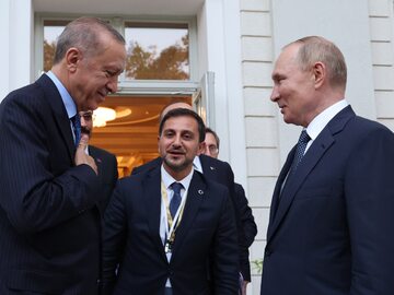 Recep Tayyip Erdogan i Władimir Putin w Soczi