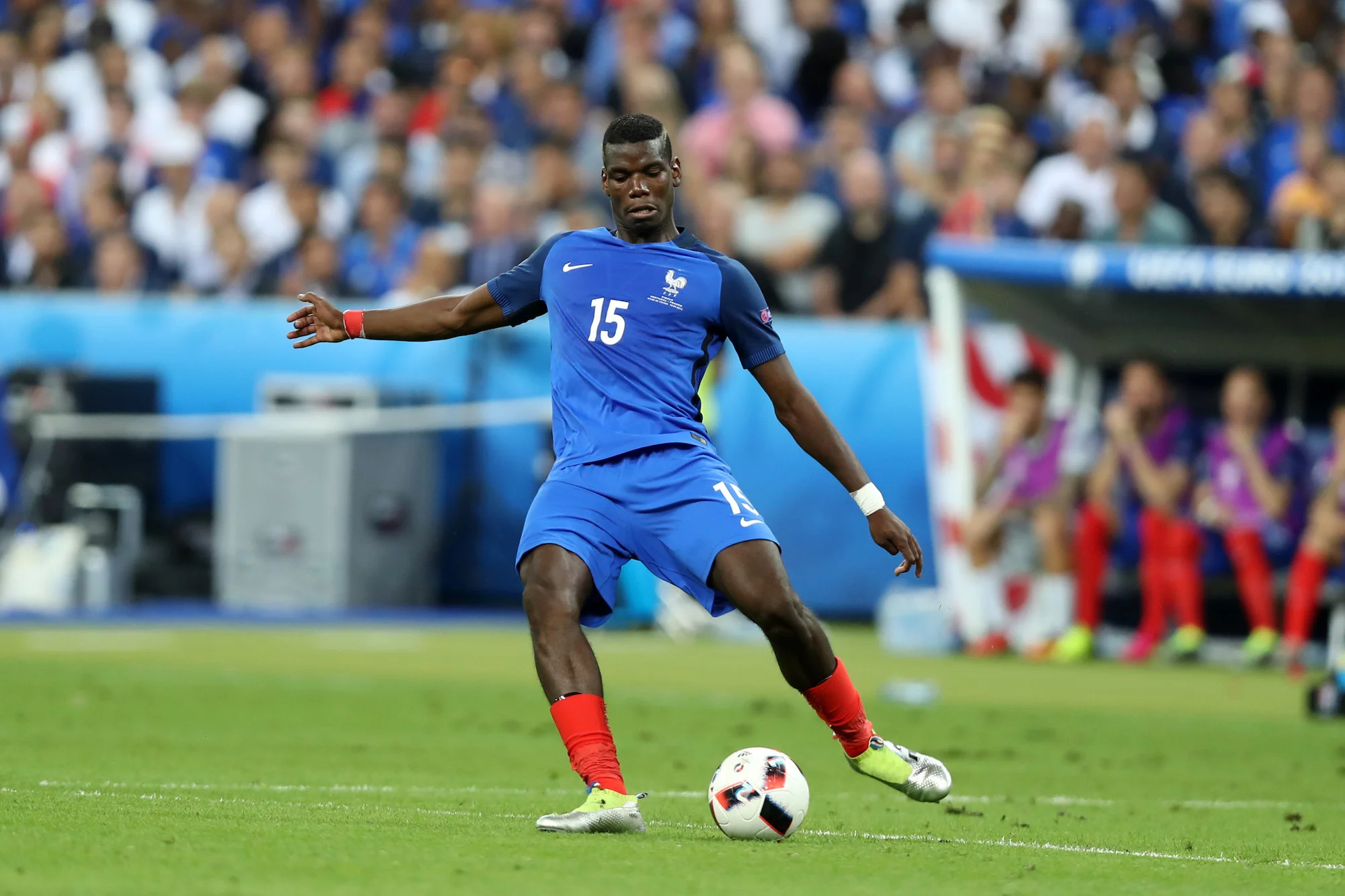 Paul Pogba w barwach reprezentacji Francji na Euro 2016