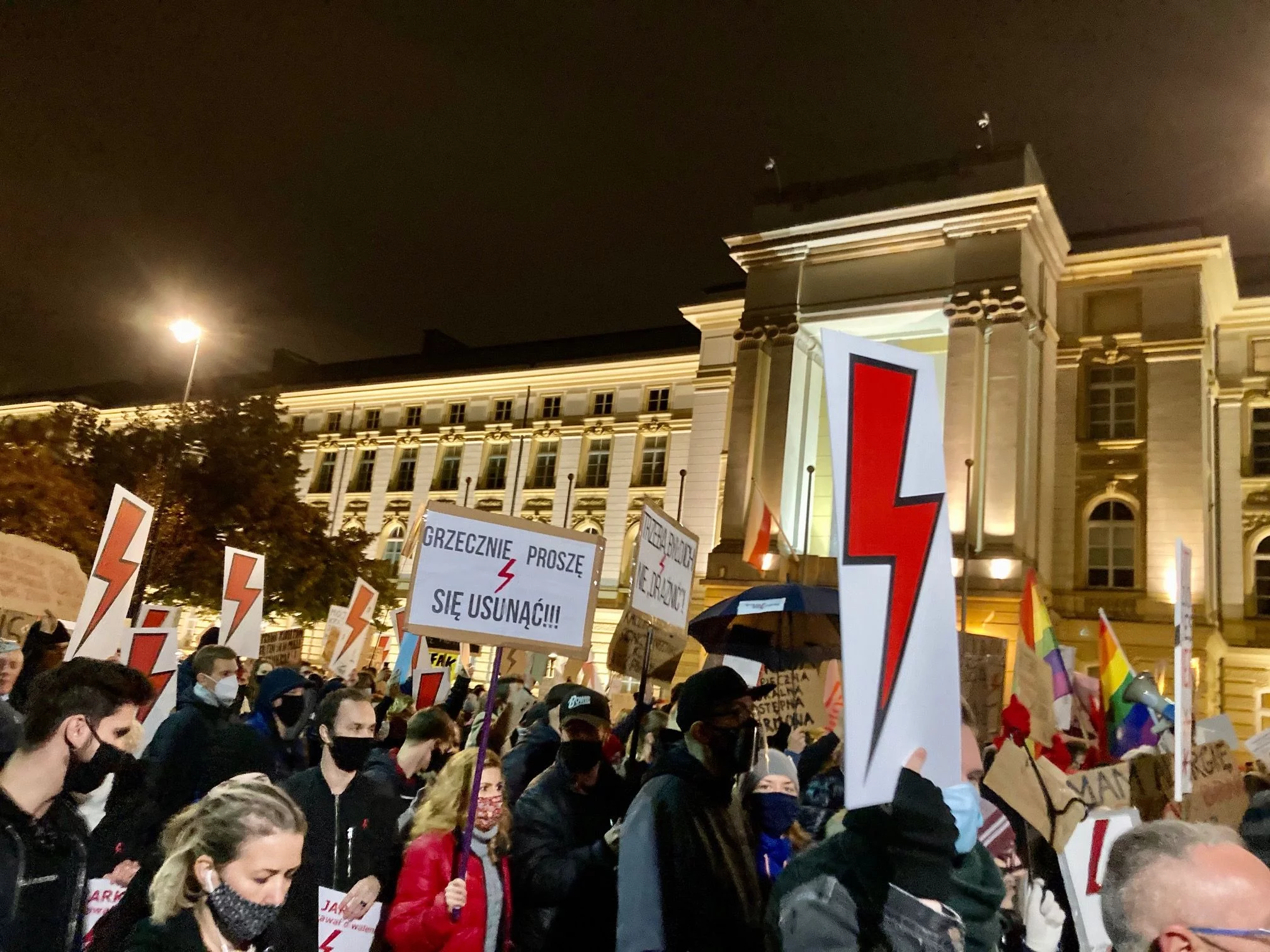 Początek piątkowego protestu, KPRM