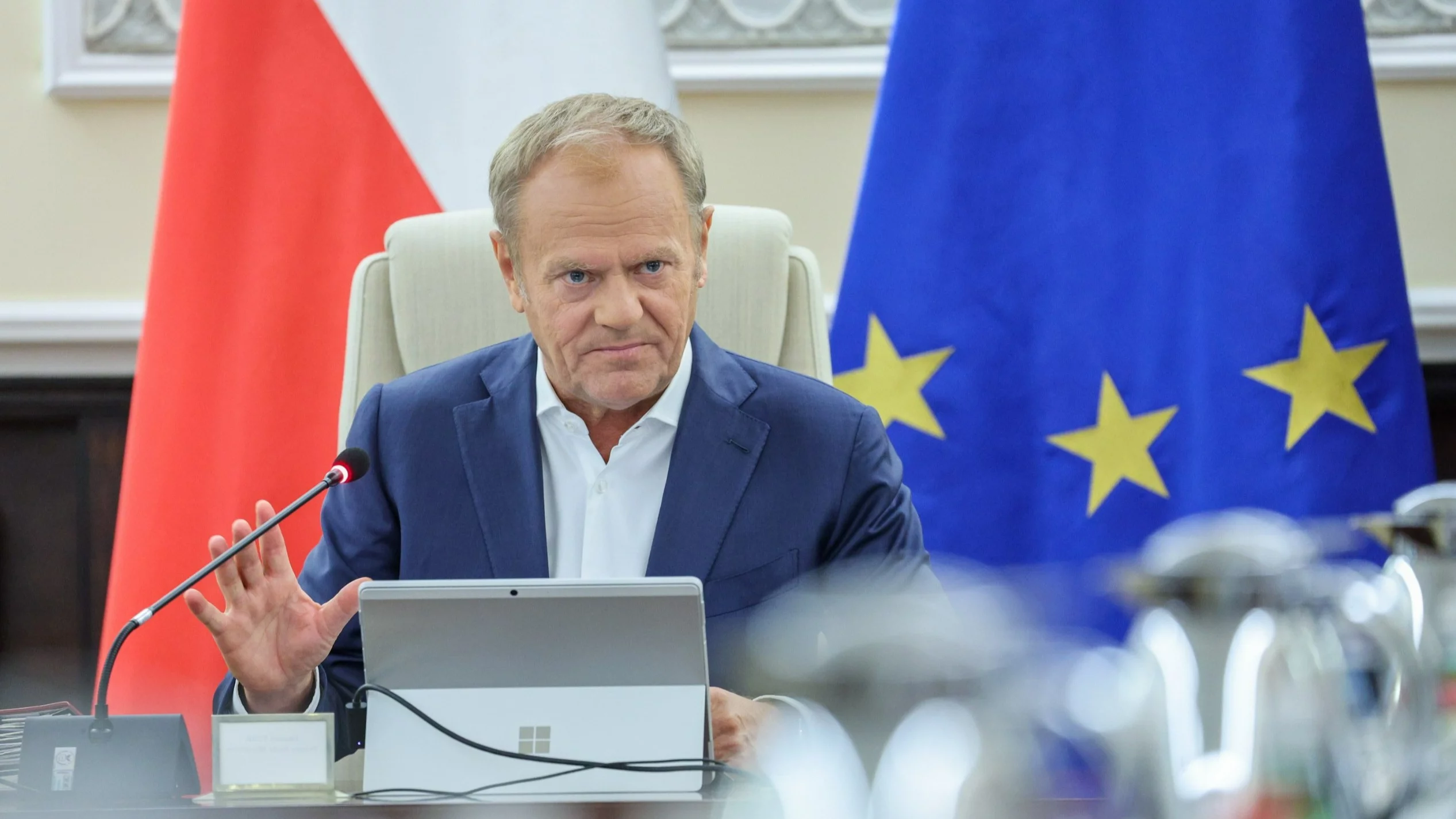 Premier podczas posiedzenia rządu