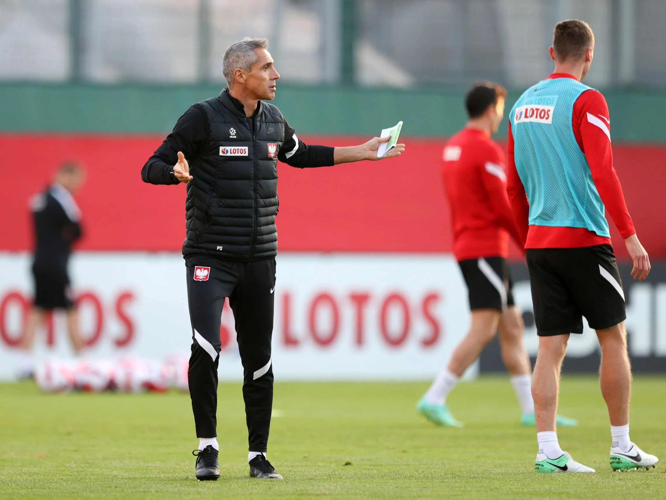 Paulo Sousa podczas treningu reprezentacji