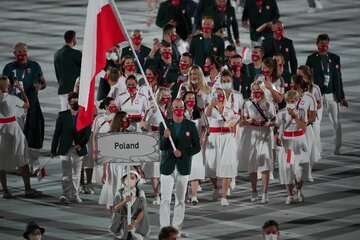 Reprezentacja Polski podczas ceremonii otwarcia Tokio 2020