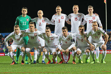 Reprezentacja Polski przed meczem z Czarnogórą