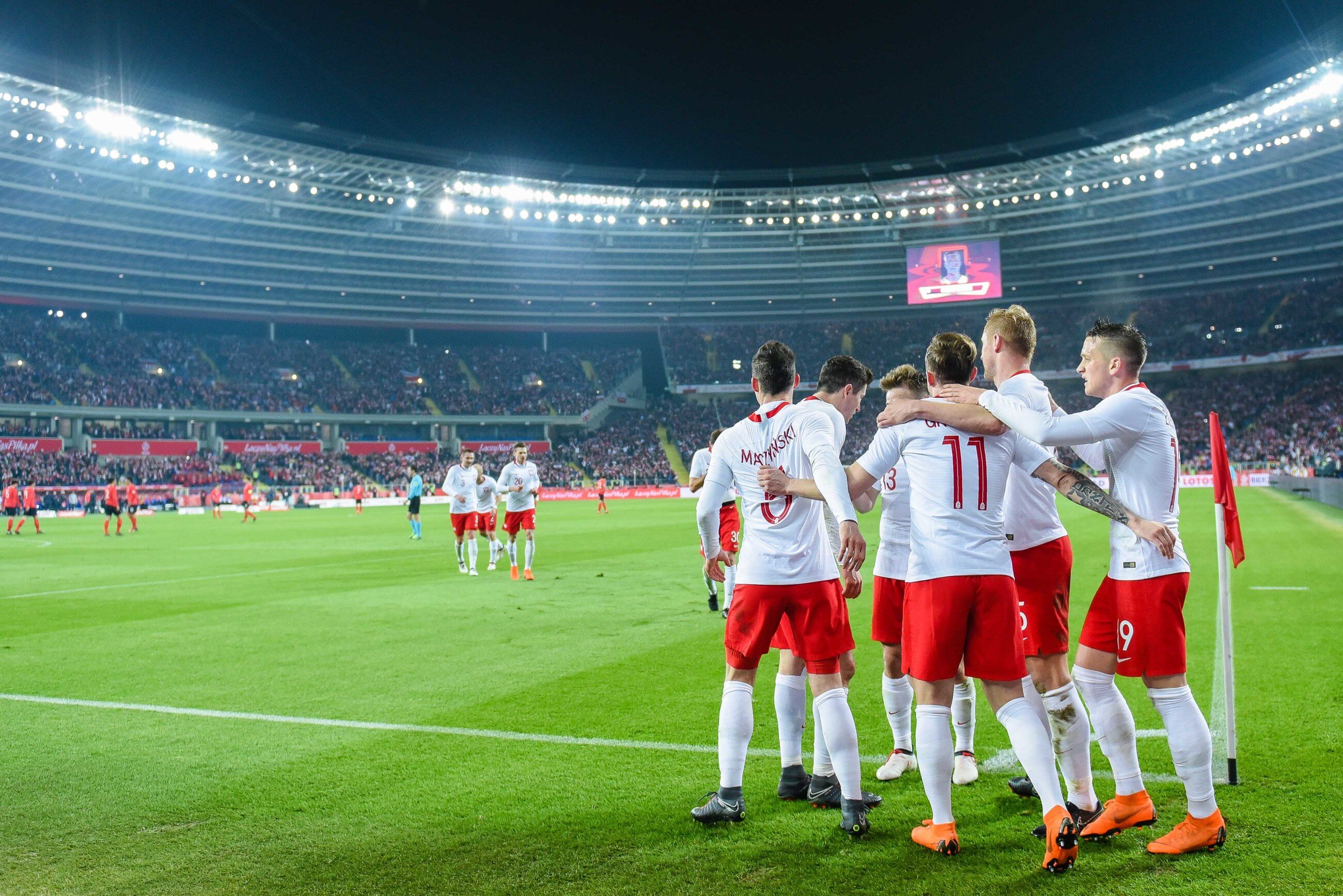 Reprezentanci Polski na Stadionie Śląskim