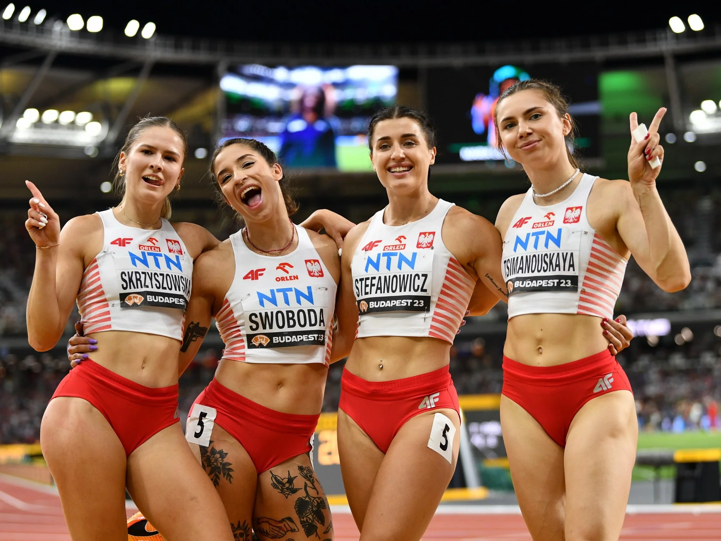Od lewej: Pia Skrzyszowska, Ewa Swoboda, Magdalena Stefanowicz, Kryscina Cimanouska