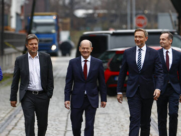 Robert Habeck, Olaf Scholz i Christian Lindner