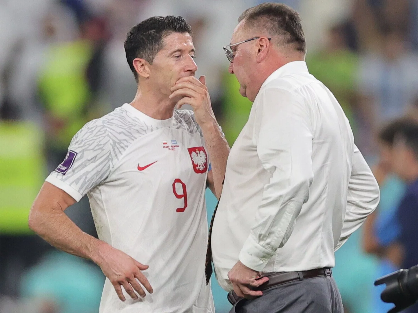 Robert Lewandowski i Czesław Michniewicz