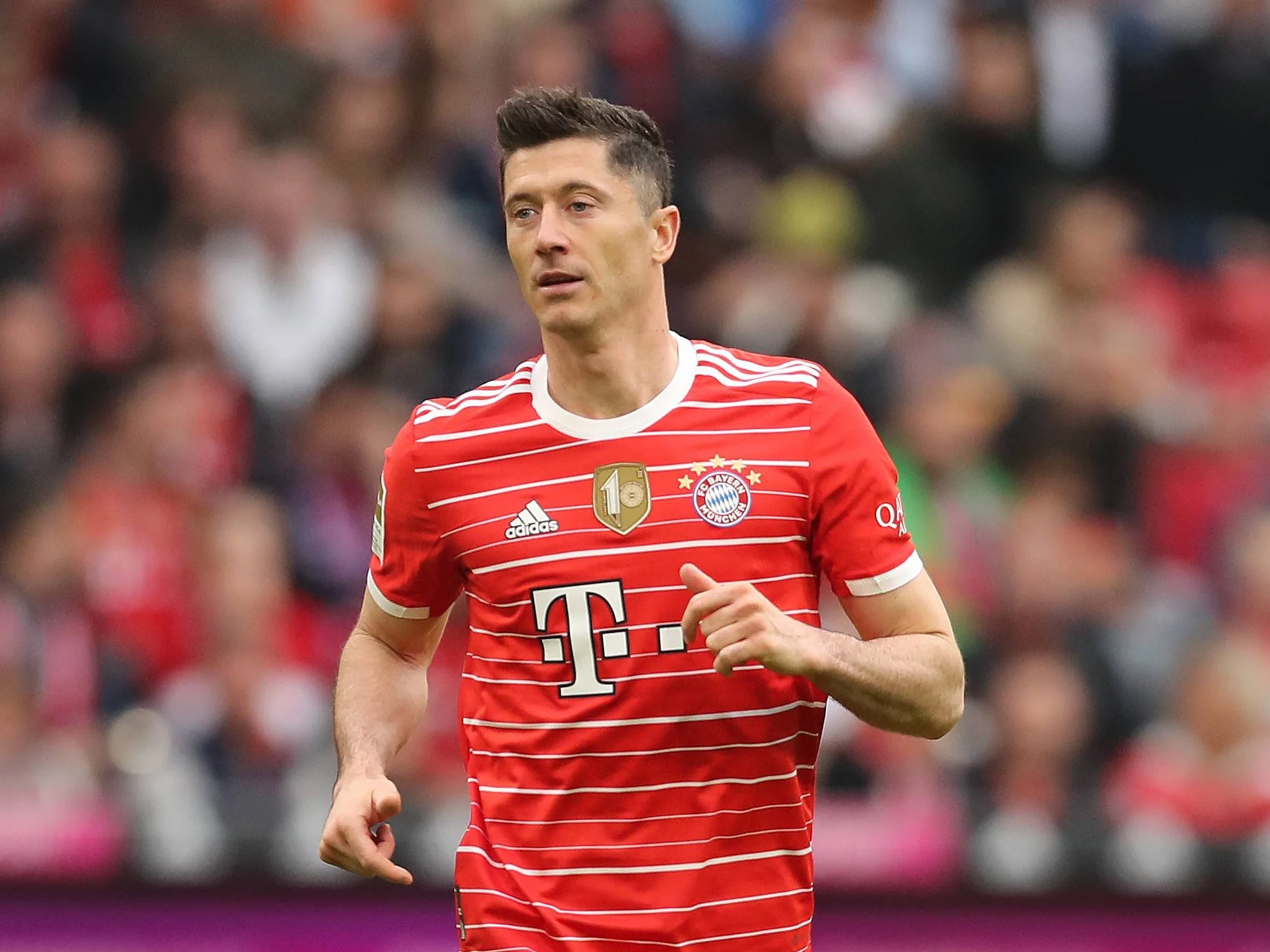 Robert Lewandowski w stroju Bayernu Monachium