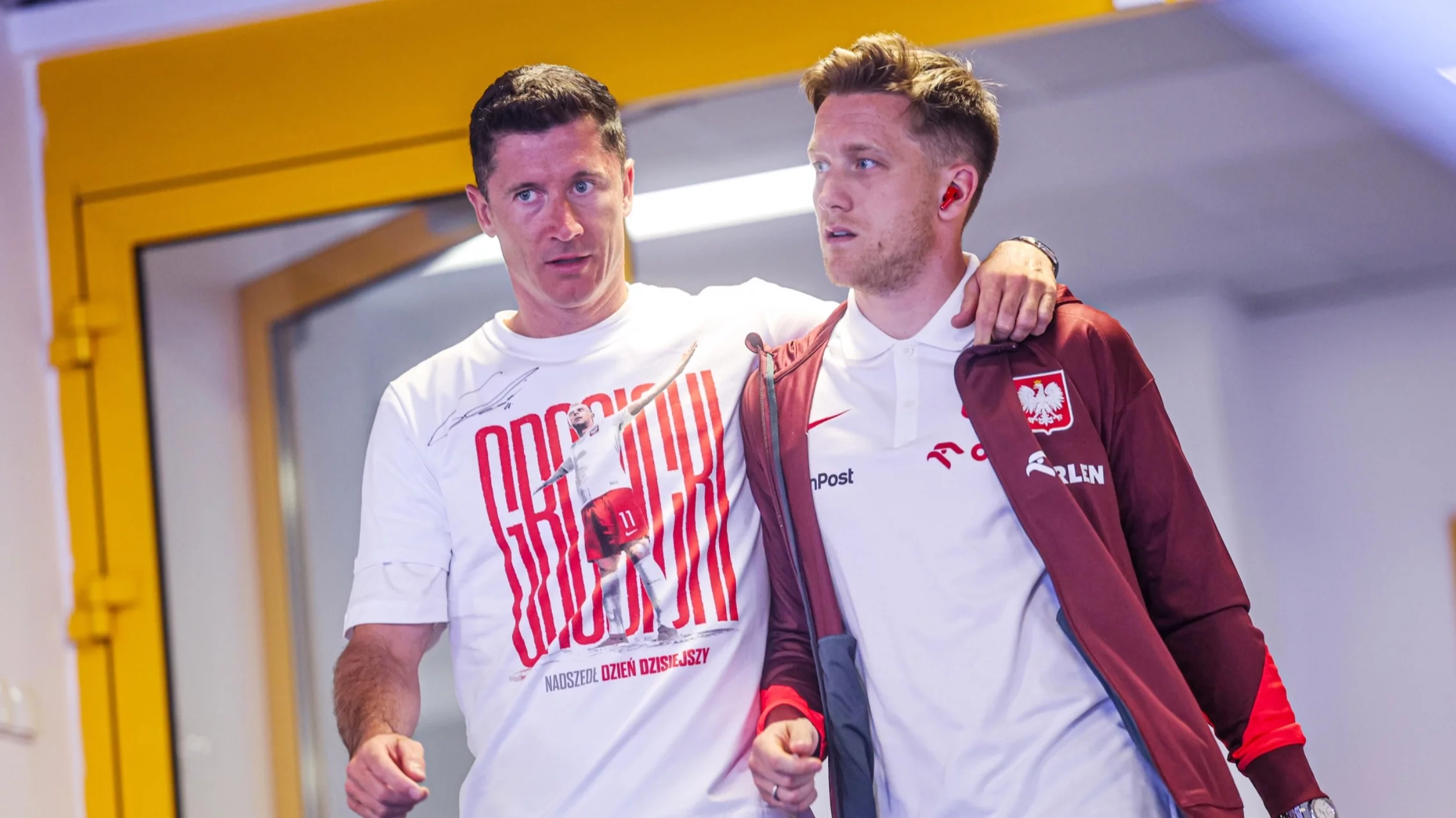 Robert Lewandowski i Piotr Zieliński