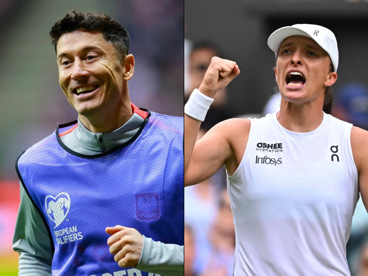 Robert Lewandowski i Iga Świątek