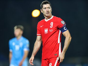 Robert Lewandowski w meczu z San Marino