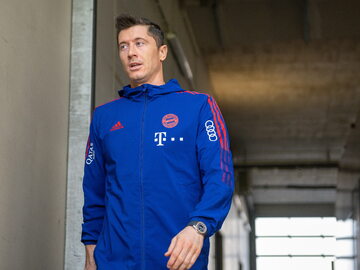 Robert Lewandowski w stroju Bayernu Monachium