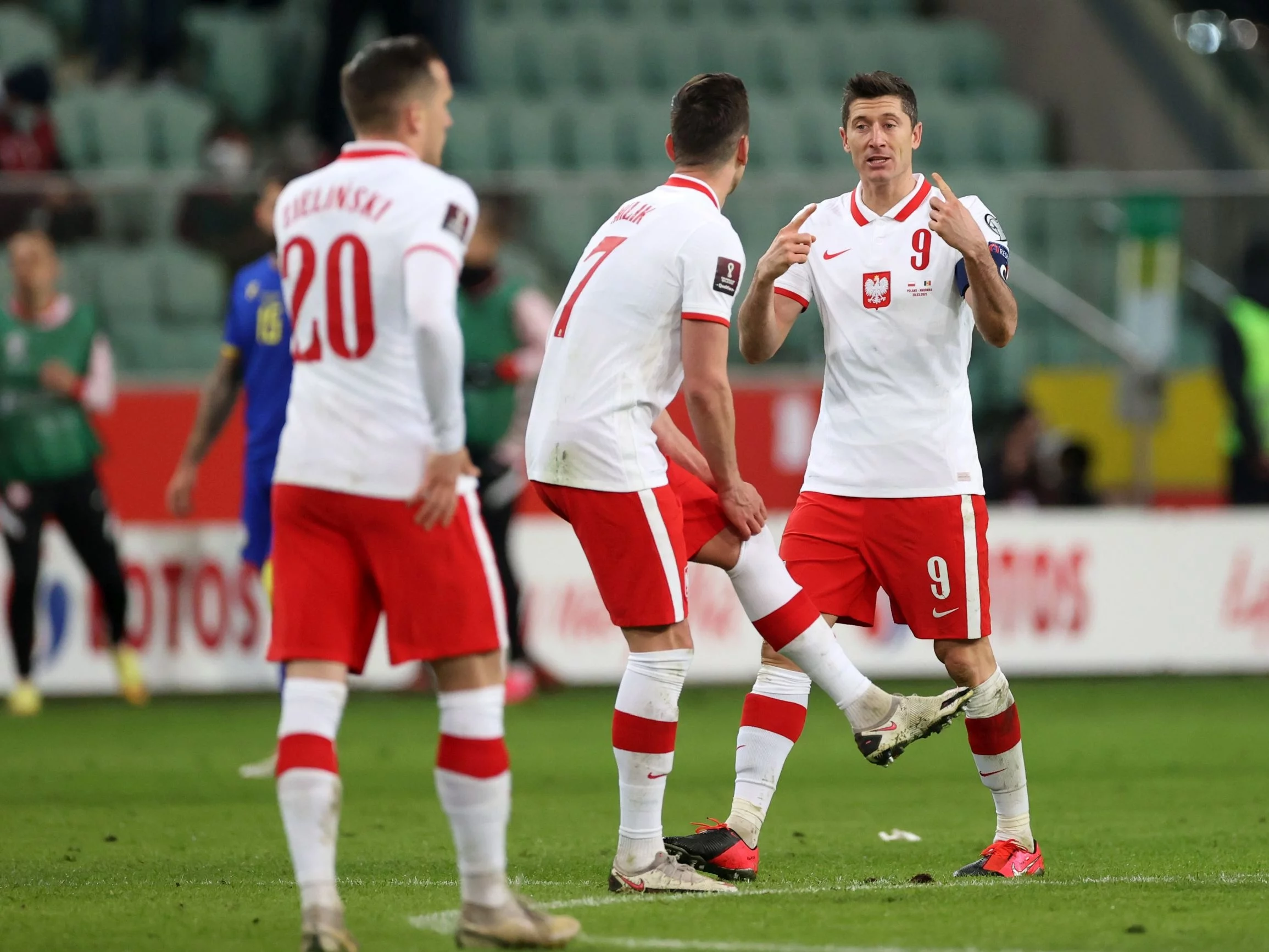 Piotr Zieliński, Arkadiusz Milik i Robert Lewandowski