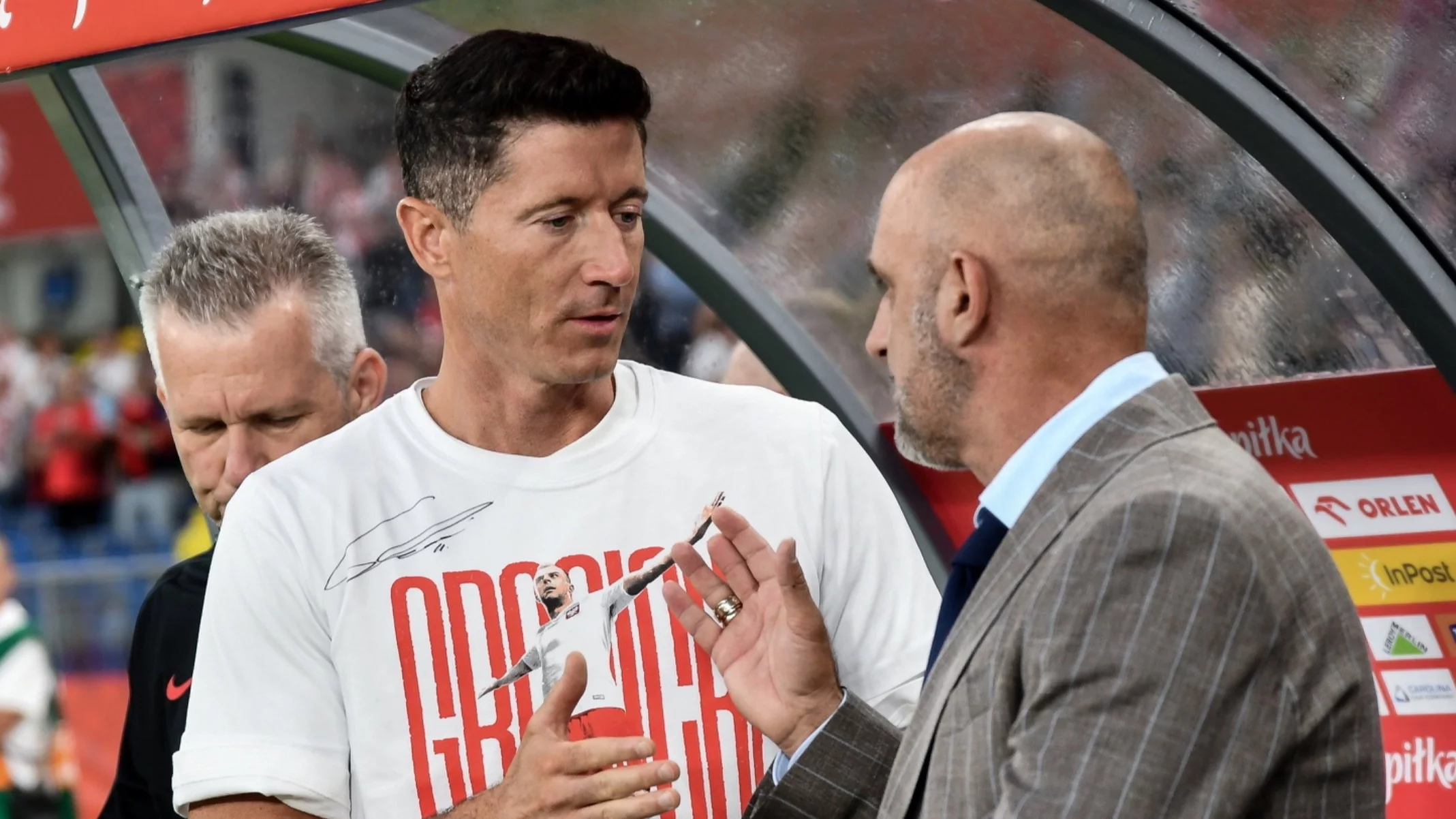 Robert Lewandowski i Michał Probierz