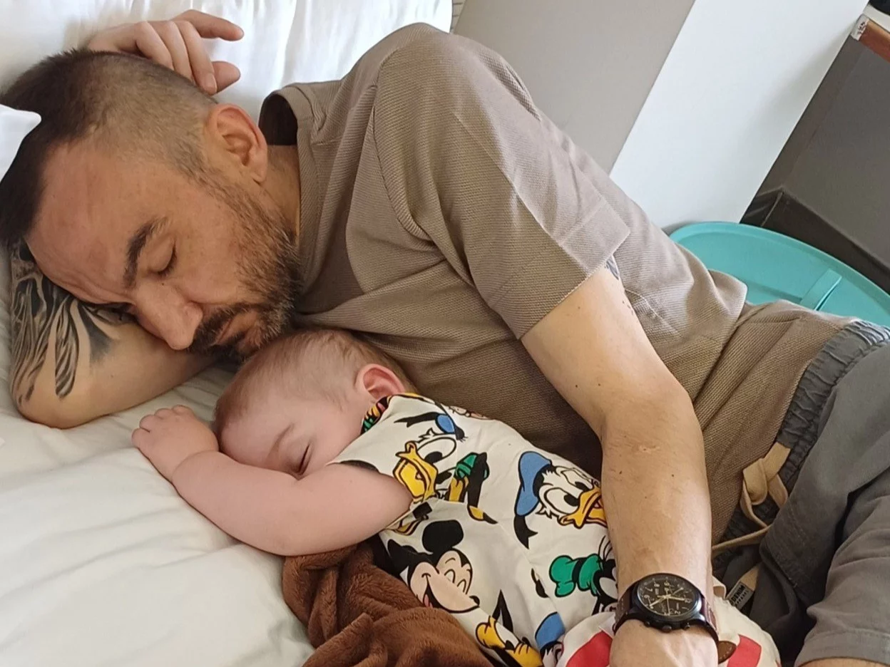 Bartosz Czarnecki z synem