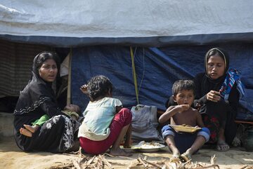 Rohindżowie w obozie dla uchodźców