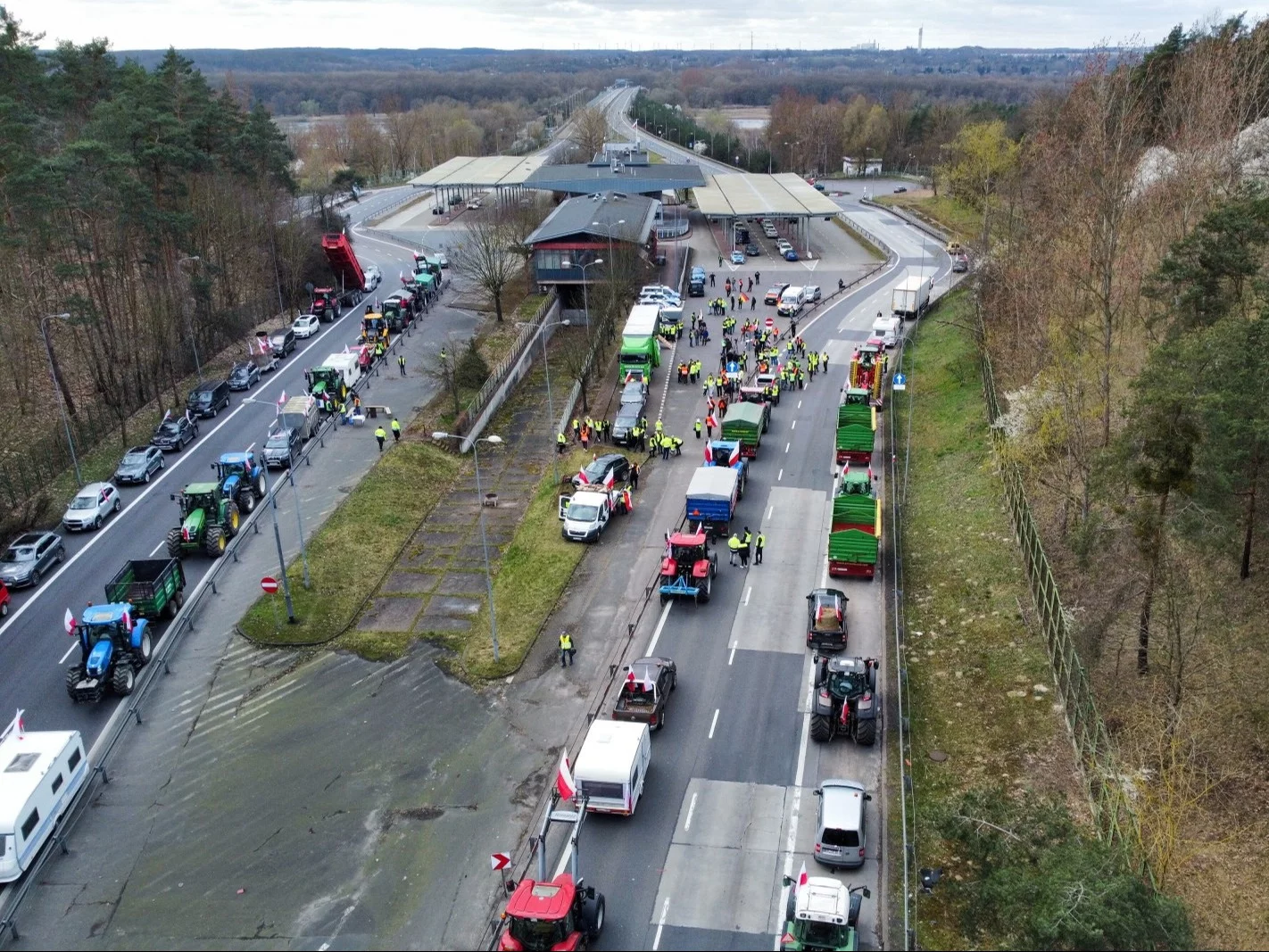 Blokada przejścia granicznego w Świecku