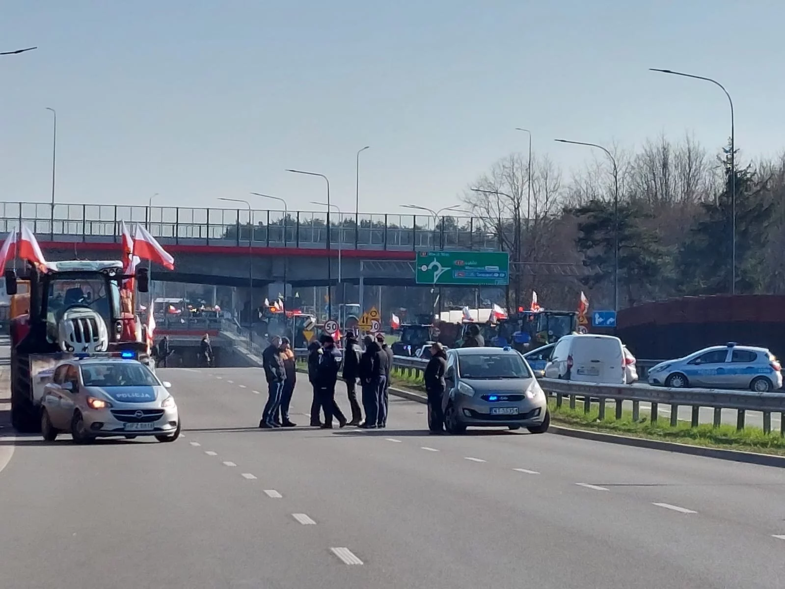 Protest rolników w miejscowości Zakręt dobiegł końca