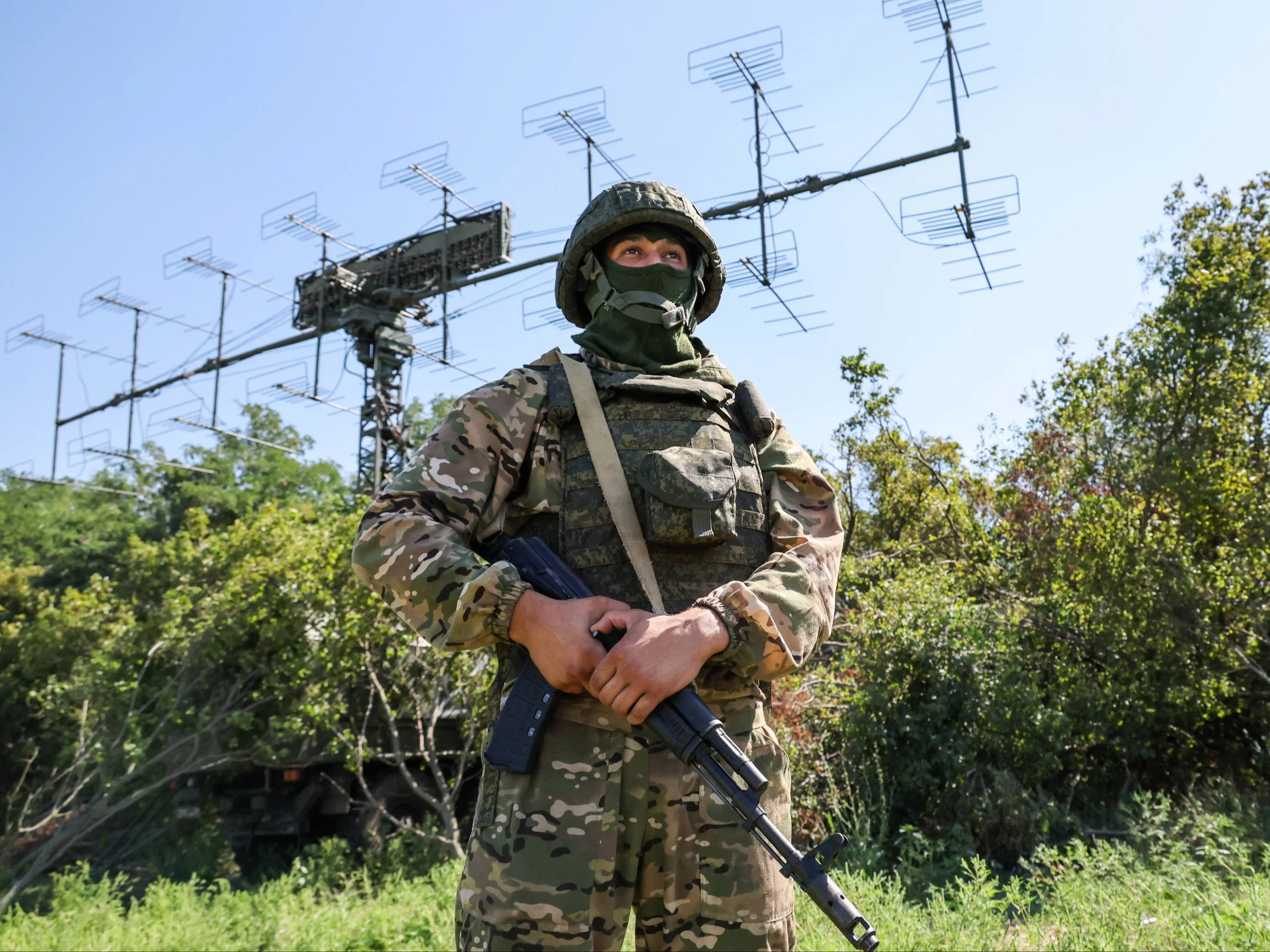 Żołnierz rosyjskiej 58 Armii Połączonych Sił Zbrojnych, zdjęcie ilustracyjne