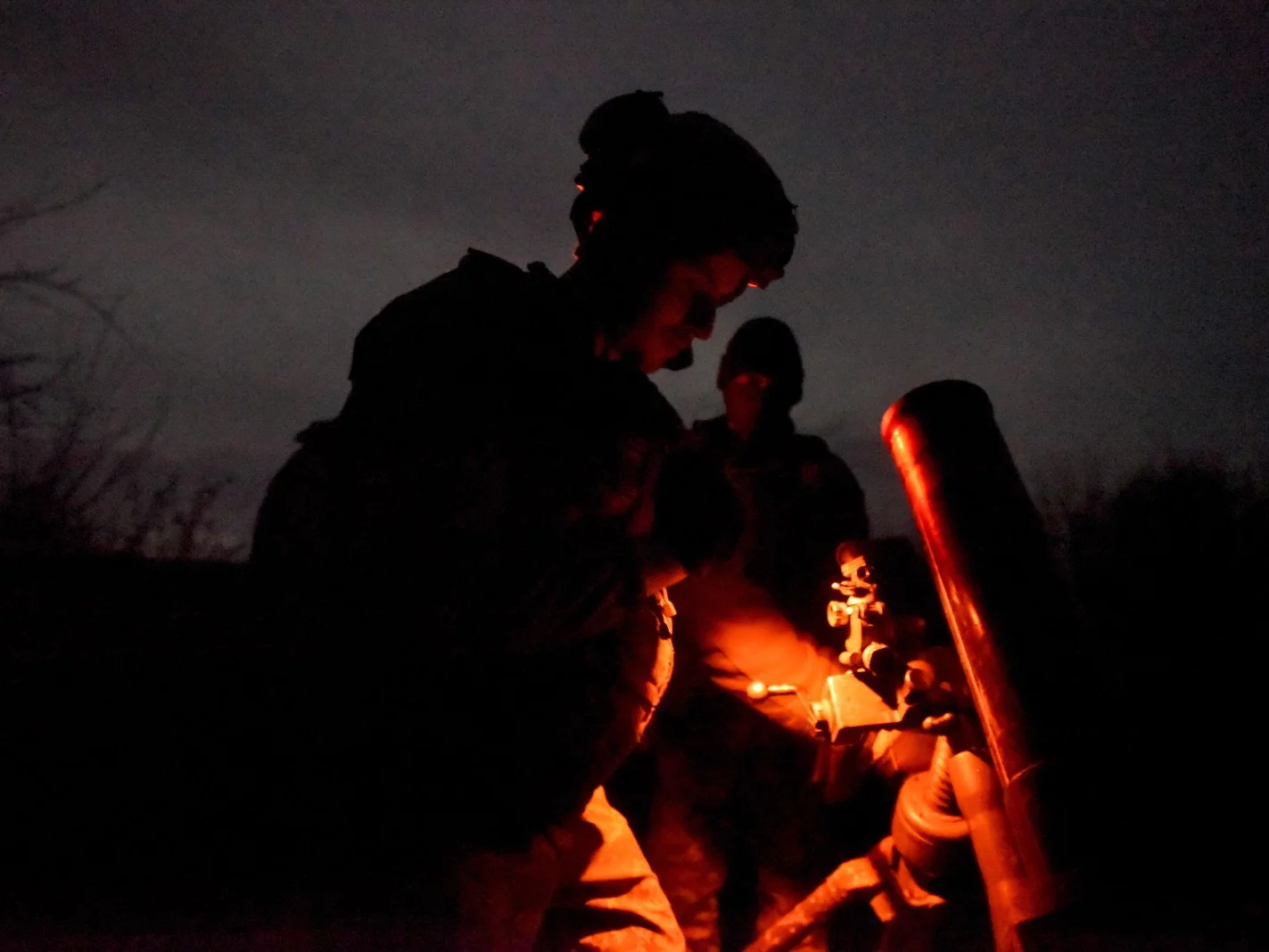 Ukraińscy żołnierze na przedmieściach Bachmutu, 6 kwietnia