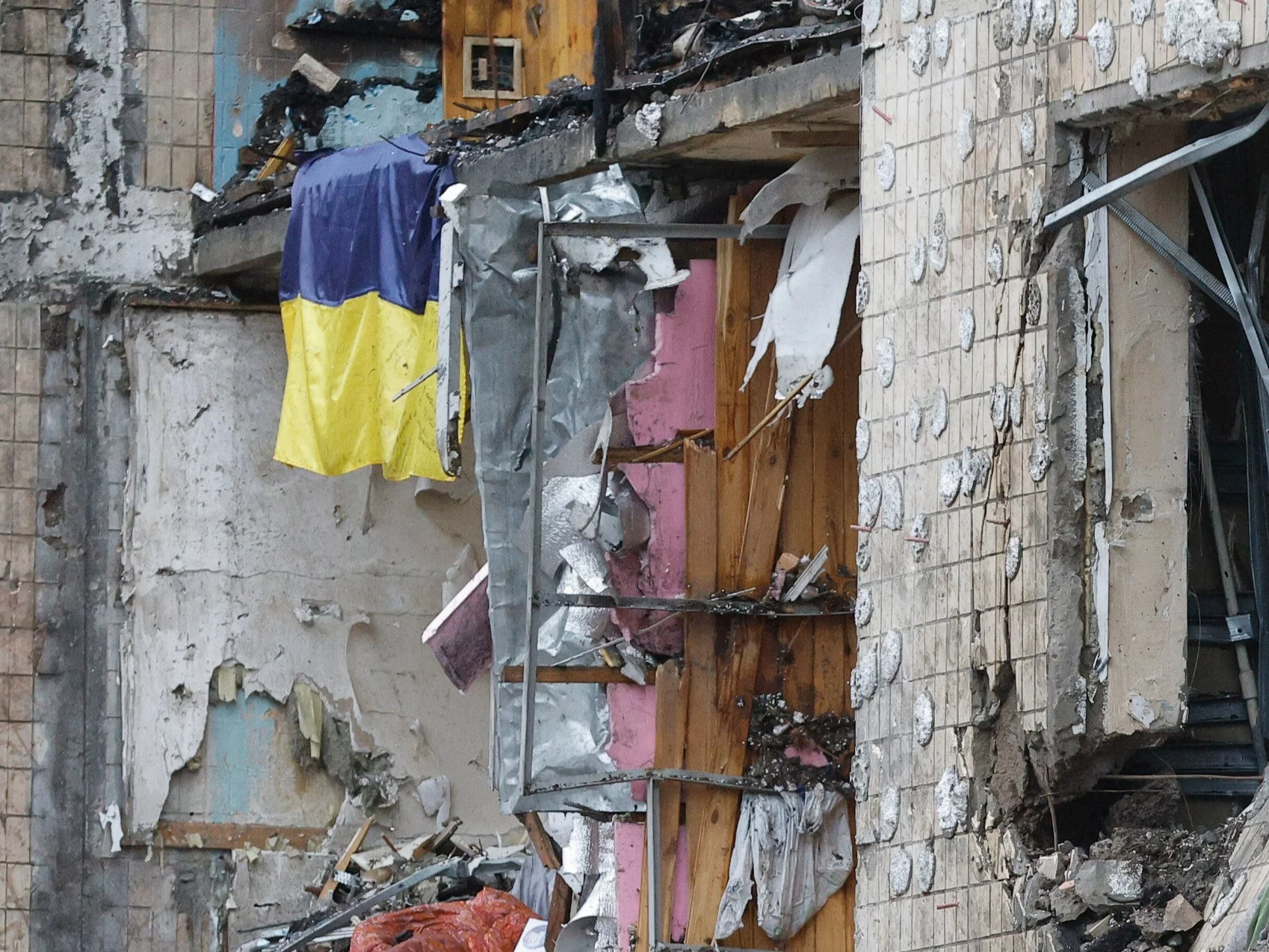 Kijów, efekt bombardowań /