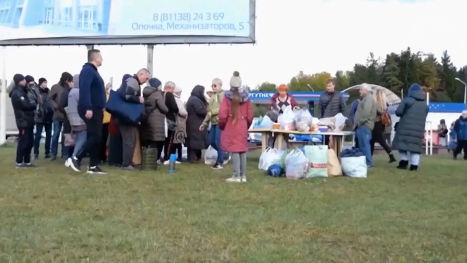 Stopklatka z materiału użytego w Kanale pierwszym rosyjskiej telewizji